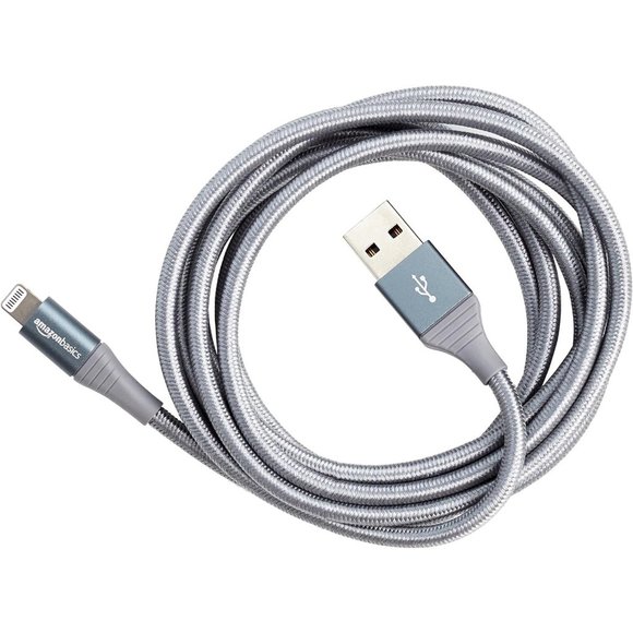 Dark Gray USB-A to Lightning Charger Cable Nylon Braided Cord MFi - Picture 2 of 8